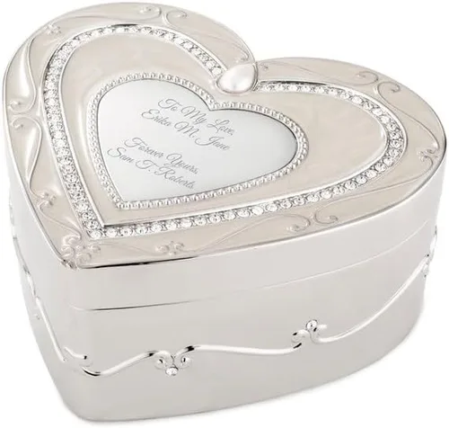 Miniatura 4 de THINGS REMEMBERED Caja de recuerdo con forma de corazón Regal Elegance (personalización gratuita)
