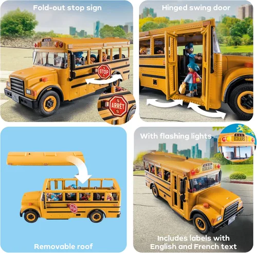 Miniatura 4 de Playmobil Autobús escolar con accesorios y 4 figuras