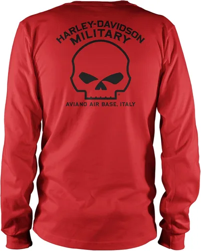 Miniatura 2 de Harley-Davidson Militar - Camiseta estampada de manga larga para hombre - Overseas Tour Big V-Twin