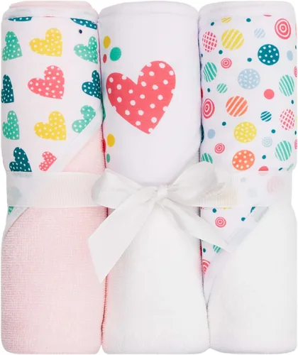 Miniatura 5 de Toallas con capucha para bebé, paquete de 3 toallas de baño suaves con capucha para recién nacidos y niños pequeños, juego de toallas con capucha