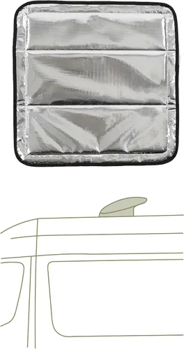 Miniatura 10 de VanEssential Cubierta de ventilación de techo opaca con aislamiento magnético diseñada para (MaxxAir/Fantastic Fan) 16.5 "x 16.5" - Negro