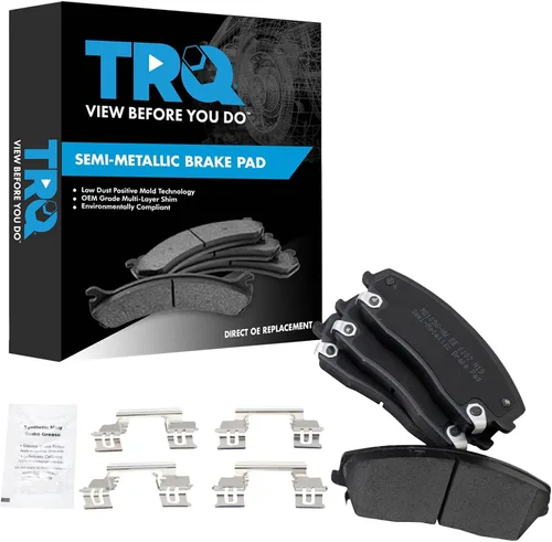Miniatura 170 de TRQ Pastillas de freno delanteras semi metálicas compatibles con Ford Expedition 2018-2021 F-150 2018-2020 Lincoln Navigator 2018-2022