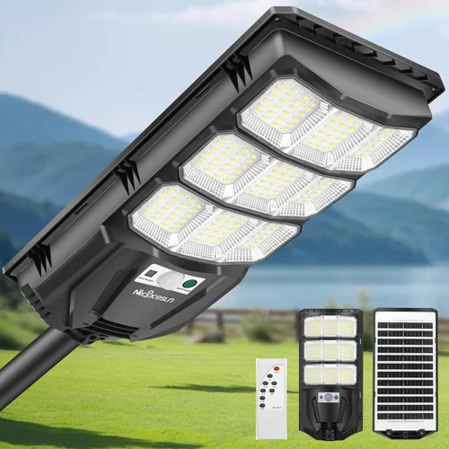 Miniatura 11 de Luces solares para exteriores, 5000LM -6500K, luz solar IP66 impermeable para exteriores con sensor de movimiento y atardecer a amanecer, luz solar