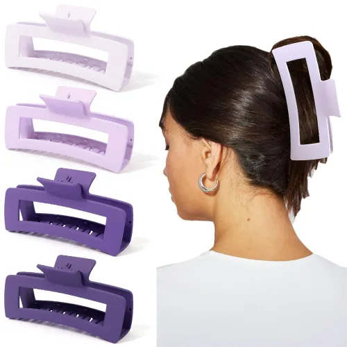 Miniatura 11 de Ahoney Pinzas de pelo negras extra grandes de 5 pulgadas (4 piezas) - Pinzas gigantes para cabello largo grueso, agarre fuerte, clips de plátano