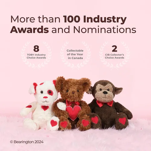 Miniatura 4 de Bearington Dinomite Dinosaur - Animal de peluche para el día de San Valentín, triceratops rojo de 11 pulgadas, regalo de dinosaurio de San Valentín