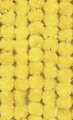 Miniatura 2 de Pretty Charming Flores artificiales de caléndula para decoración guirnaldas largas de caléndula para Toran Indian genda phool para bodas