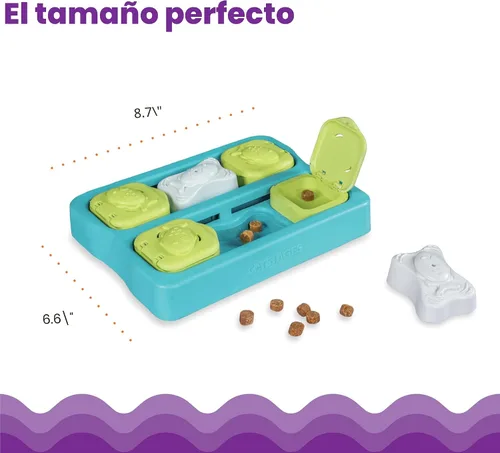 Miniatura 5 de Catstages Kitty Cube Juguete Rompecabezas Interactivo de Premios para Gatos, Azul