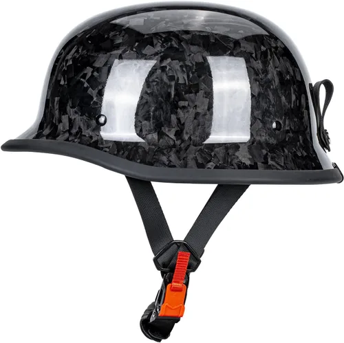 Miniatura 2 de KAESE Casco Abierto Retro de Fibra de Carbono para Motocicleta - Certificado DOT, Diseño Ultraligero, Transpirable y Cómodo para Cruiser, Conducción