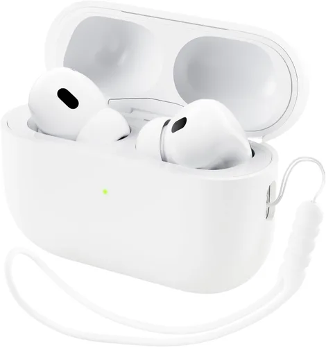 Miniatura 25 de ORNARTO Funda compatible con AirPods Pro 2 2022, silicona híbrida protectora completa para AirPods Pro de 2ª generación, cubierta frontal LED Azul