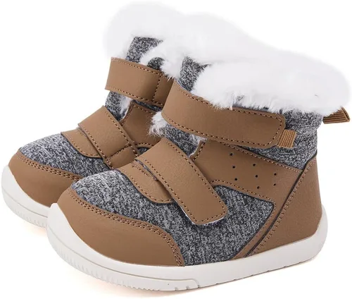Miniatura 144 de BMCiTYBM Botas de nieve de invierno para bebés y niños pequeños, de piel sintética, cálidas, antideslizantes, zapatos para primeros pasos