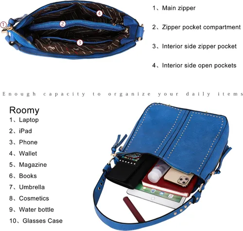 Miniatura 5 de Montana West Bolso de hombro oculto para mujer bolso cruzado de moda