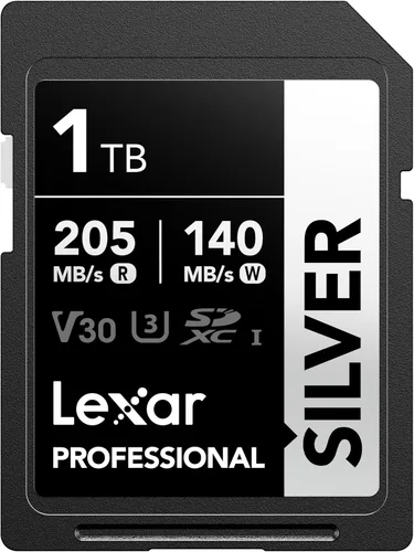 Miniatura 9 de Lexar Tarjeta SD plateada de 512 GB, tarjeta SDXC UHS-I de hasta 205 MB/s, lectura de 140 MB/s, escritura V30, video 4K UHD, U3, clase 10, tarjeta