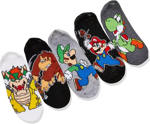 Miniatura 2 de Mario Paquete de 5 calcetines invisibles Nintendo para niños