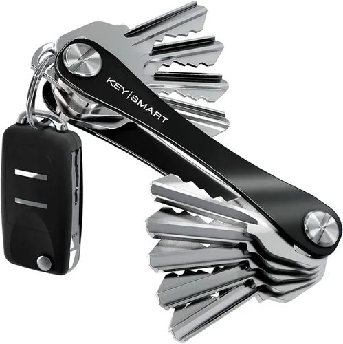 KEYSMART Portallaves para Llavero - Organizador de Llaves Compacto para Llavero, Llaveros EDC Minimalistas Sin Desorden con Anillo para Llaves,