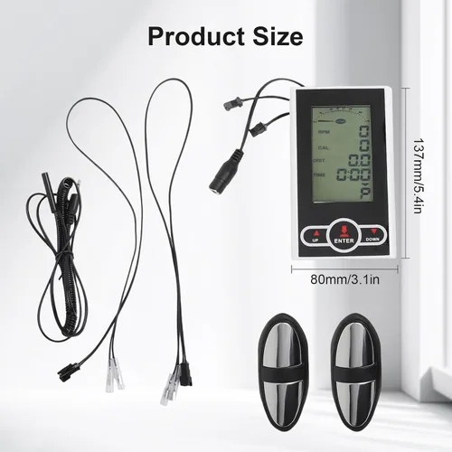 Miniatura 2 de Monitor de computadora de bicicleta estática con pantalla de velocímetro, sensor de frecuencia cardíaca para bicicleta estacionaria, máquina