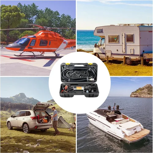 Miniatura 6 de Bomba eléctrica de transferencia de combustible de 12 V, bomba de transferencia de gasolina que mueve 90 galones de gas o diesel por hora. Kit ideal