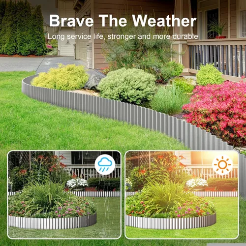 Miniatura 5 de Land Guard Borde Corrugado para Jardín, Borde de Pavimentadora de Paisaje de 6" x 25', Borde Alto para Paisaje, Cerca para Jardín, Cama de Flores