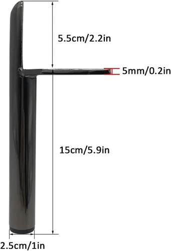 Miniatura 2 de 4 patas metálicas de hierro para muebles de sofá, patas de mesa de café, para cajones, estantería, cocina, baño, capacidad 2,204.6 lbs