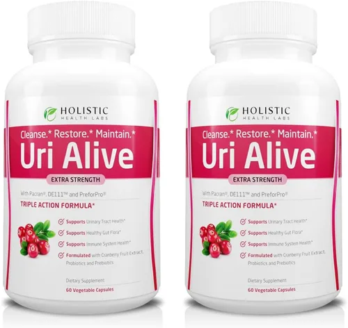 Miniatura 8 de Uri Alive Suplemento de apoyo urinario extra fuerte para el tracto urinario, la vejiga, la flora intestinal y la salud del sistema inmunológico