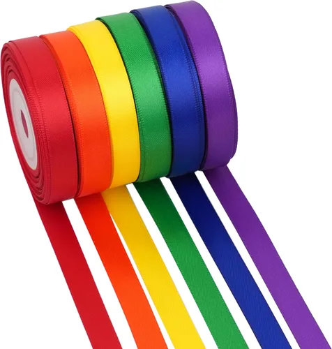 Miniatura 10 de Cinta de terracota de satén de doble cara de 1 pulgada, 6 rollos de cinta naranja quemada de 60 yardas para decoración de otoño, manualidades