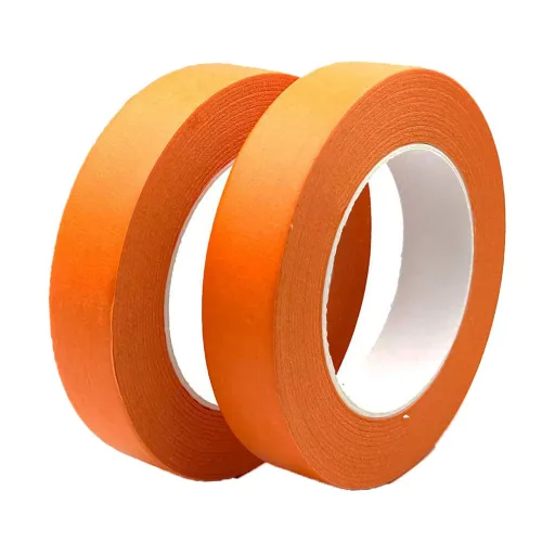 Paquete de 2 Cintas Naranjas para Pintores de 1 pulgada de Ancho, Cinta de Enmascarar de 1 pulgada X 55 Yardas X 2 Rollos, Cinta de Papel Naranja