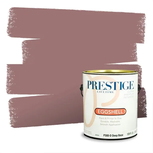 Miniatura 559 de Prestige Paints Pintura exterior e imprimación en uno, 1 galón, plano, coincidencia comparable de Valspar* Amber Rose*