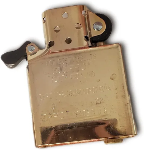 Zippo Interior Guts Acabado de latón (sin caja exterior) Solo inserto interior