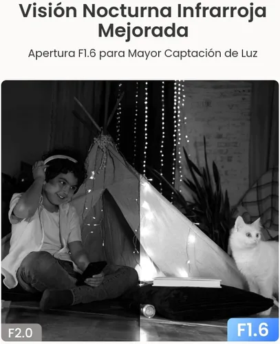 Miniatura 3 de Cámara de seguridad para interiores, Reolink E1 Pro cámara de WiFi de 4 megapíxeles Alta definición de conector para seguridad en el hogar, WiFi