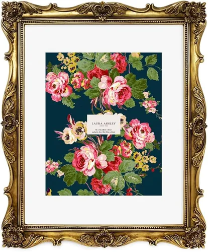 Miniatura 19 de Laura Ashley - Marco de fotos de 5 x 7 pulgadas, de resina texturizada y elaborada a mano, con caballete y gancho para mesa y pared, con diseño Negro