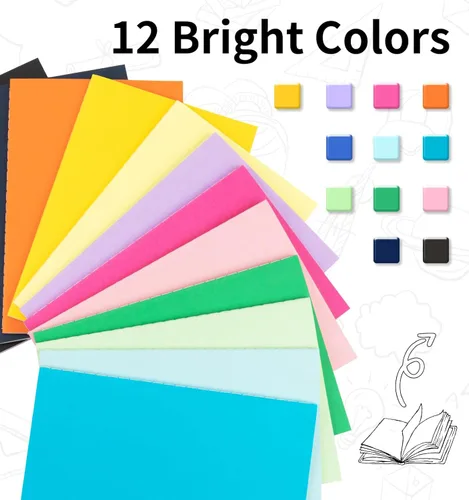 Miniatura 4 de Paquete de 24 cuadernos en blanco coloridos para escritura, diarios al por mayor, libros de composición A5, 21x14 cm, 60 páginas, 30 hojas