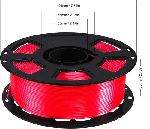 Miniatura 38 de Bblife - Filamento PLA multicolor de arcoíris, brillante, cambia rápidamente de color y tiene un efecto sedoso, material para impresión 3D, 2.2