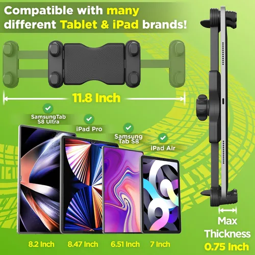 Miniatura 3 de Soporte para Tableta de Camión Montaje de Tableta - Soporte para iPad para Camión, Ventosa Súper Resistente de Servicio Pesado, Brazo Largo de 16.7