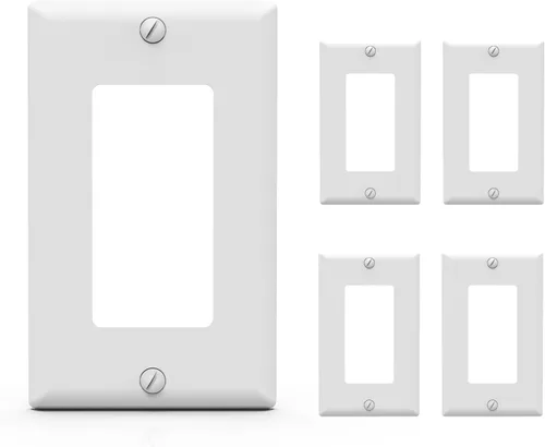 Miniatura 30 de ELEGRP Placa decorativa de pared para receptáculo, cubiertas decorativas de tamaño estándar de 1 gang, placas frontales de policarbonato irrompibles