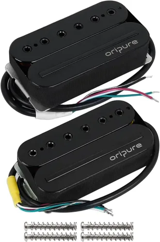 Miniatura 9 de Oripure Alnico 2 Pastillas Humbucker para guitarra con pastillas, pastilla de cuello, doble riel y tornillos Recogida
