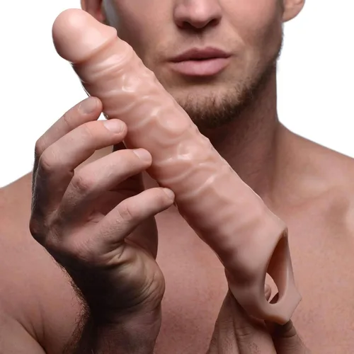 Miniatura 5 de Size Matters: Extensor de manga de gallo de carne de 2 pulgadas, para parejas masculinas y adultas