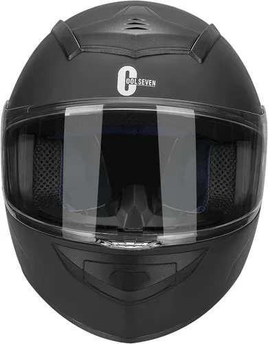 Miniatura 2 de Casco de motocicleta de cara completa para adultos con aprobación DOT, casco de bicicleta de calle negro y ligero aerodinámico para hombres