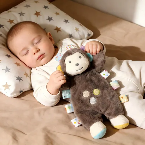 Miniatura 9 de CREVENT - Manta de felpa acogedora para bebé, mantita de seguridad con caras de animales para niños pequeños, regalo para bebés recién nacidos