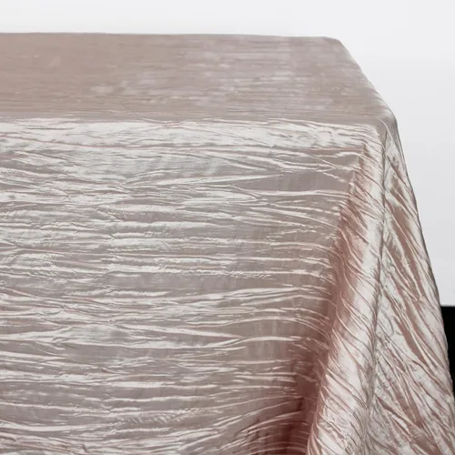 Miniatura 3 de YOUR CHAIR COVERS - Mantel rectangular de tafetán arrugado de 60 x 102 pulgadas, color rubor, manteles rectangulares para mesas rectangulares de 6