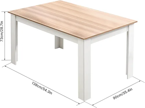 Miniatura 2 de Mondeer - Juego de mesa de comedor para 4, mesa de cocina con sillas de respaldo alto de piel sintética, juego de comedor y oficina en casa que