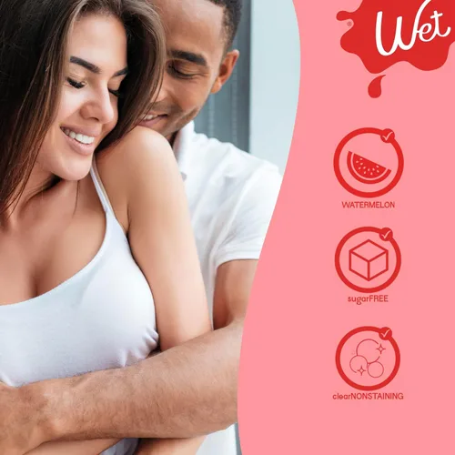 Miniatura 4 de Wet Juicy Watermelon - Lubricante comestible saborizado premium de sandía jugosa, para hombres, mujeres y parejas De larga duración, seguro