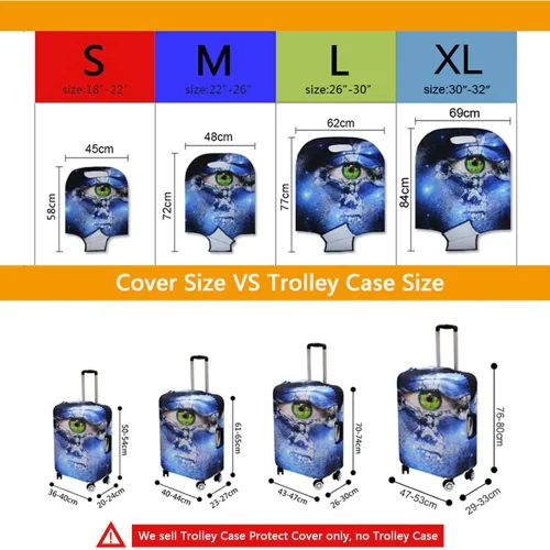 Miniatura 3 de Ravel - Funda protectora para maleta, se adapta a equipaje de 18 a 36 pulgadas, Naranja, Bolsa protectora de maleta