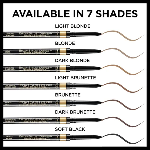 Miniatura 6 de L'Oreal Paris - Maquillaje para cejas Stylist Definer, Lápiz impermeable para cejas, Lápiz mecánico ultra fino, dibuja pequeños pelos de cejas