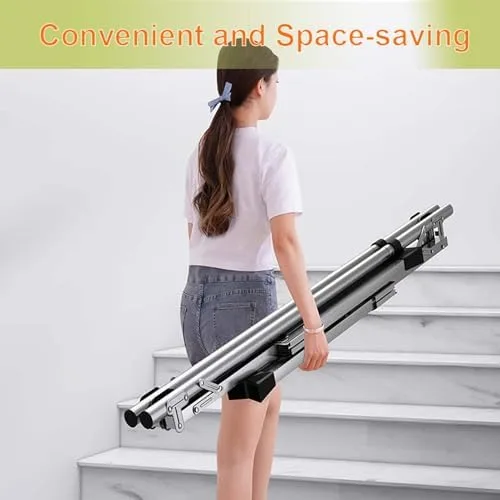 Miniatura 7 de Collapsible Stainless Steel Clothes Drying Rack – Adjustable & Foldable Laundry Rack with 20 Windproof Hooks – Space-Saving Garment Dryer for Indoor