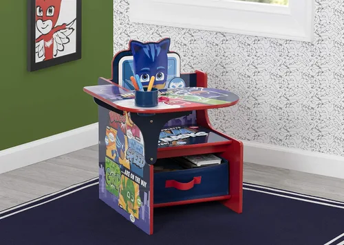 Miniatura 3 de Delta Children Escritorio con silla con contenedor de almacenamiento, ideal para artes y manualidades, merienda, educación en casa, tareas y más