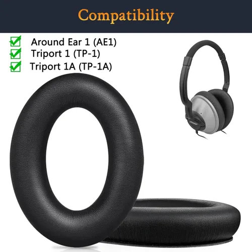 Miniatura 2 de SOULWIT Almohadillas de cuero de proteína de repuesto para auriculares Bose Triport 1 (TP-1), Triport 1A (TP-1A), auriculares alrededor de la oreja