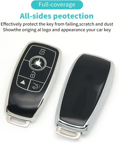 Miniatura 4 de Adecuado para llaves Mercedes Benz. La funda avanzada de TPU suave es compatible con llave remota inteligente C E R S G S CLS CLK GLC GLE GLS SL SLR