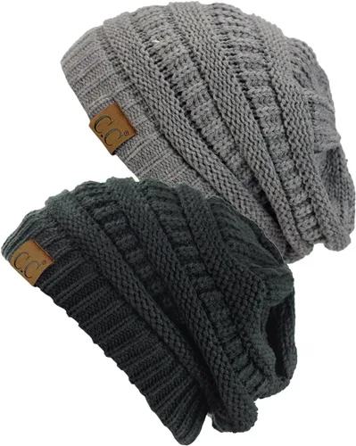 Miniatura 22 de Gorro a la moda de tejido suave abultado, cálido y elástico de C.C