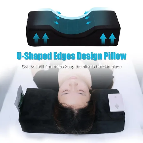Miniatura 3 de Almohada Cómoda para Extensión de Pestañas, Almohada de Espuma Viscoelástica con Contorno Cervical para Soporte al Dormir, Almohada para Injerto