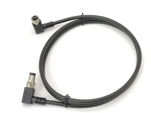 Miniatura 2 de M8 Profinet Cable impermeable 3 Pin de ángulo recto hembra enchufe macho Cable de moding con 1M PVC 26AWG Cable