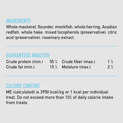 Miniatura 5 de ORIJEN Golosinas para gatos liofilizadas sin granos con alto contenido de proteínas, ingredientes animales crudos Seis pescados 1.25oz Bolsa